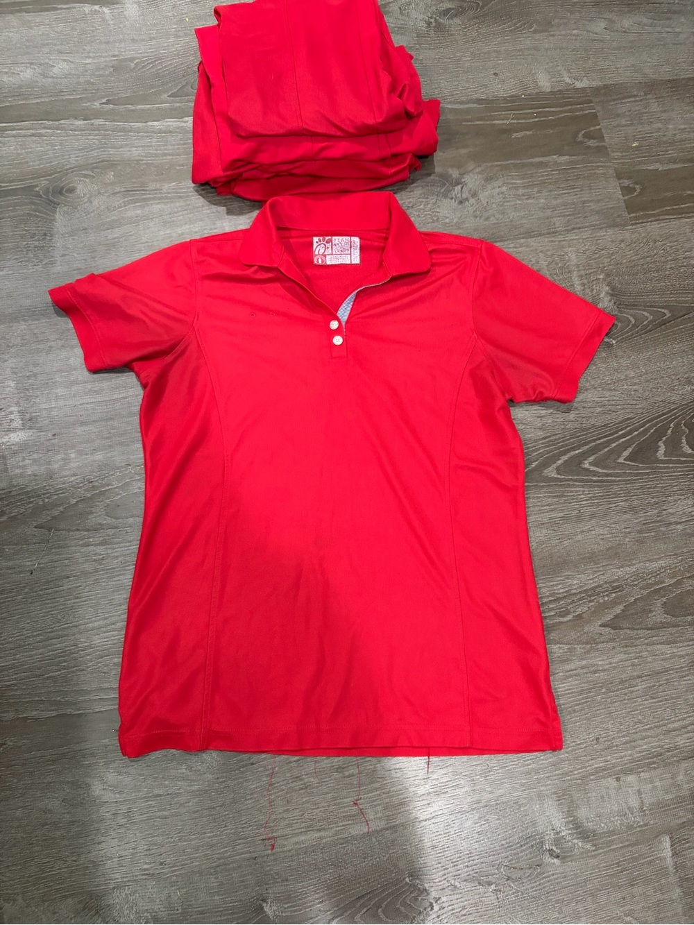 Lot of 6 Chick-fil-A Employee Uniform Red Polo Shirt Women’s Size Medium Oobe